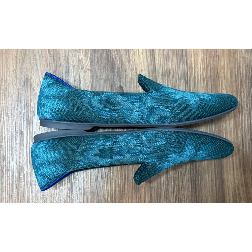 Rothy's The Almond Loafer Dark Jade Pattern Pointed Toe Flats Women's Sz 9.5 - Picture 3 of 9